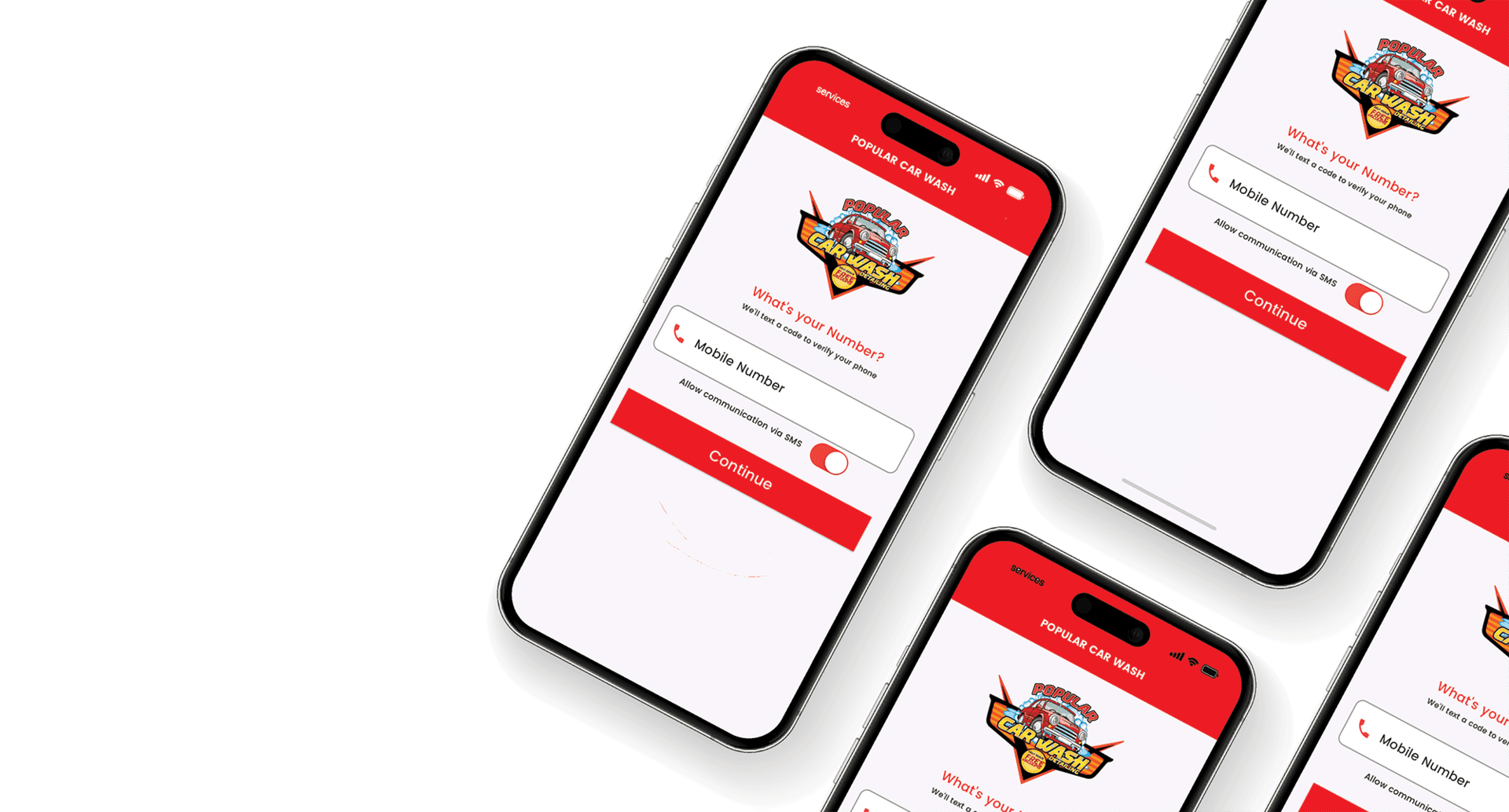 Popular Car Wash mobile app — membership management screen